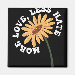 Aimant Hippie Design Plus d'amour moins de haine