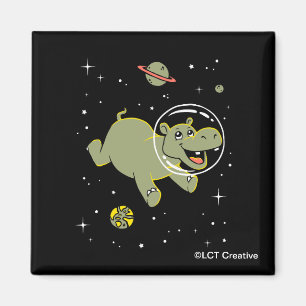 Aimant Hippo Animaux Dans L'Espace