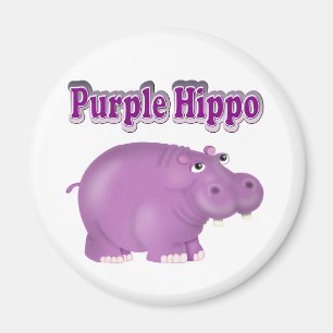 Aimant Hippo violet