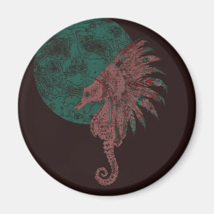Aimant hippocampe au bord de la lune