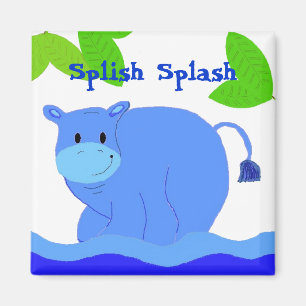 Aimant Hippopotame dans la piscine