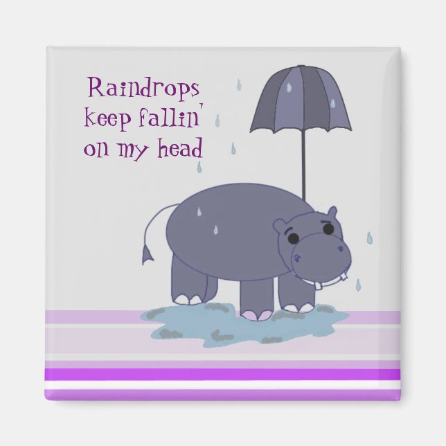 Aimant Hippopotame violet (Devant)