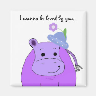 Aimant Hippopotame Violet Cool