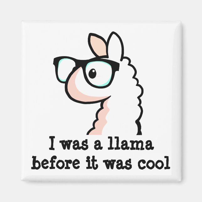 Aimant Hipster Llama (Devant)