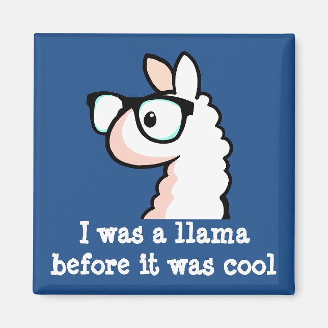 Aimant Hipster Llama (Devant)