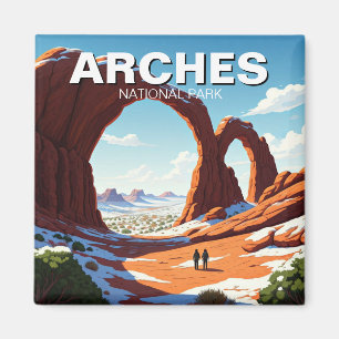 Aimant Hiver randonnée au parc national Moab Utah Arches