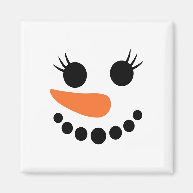 Aimant Hiver Snowman Face Eaux Cachettes Noël Noël Noël N (Devant)
