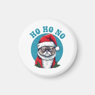 Aimant Ho ho non - drôle de chat grumpy santa