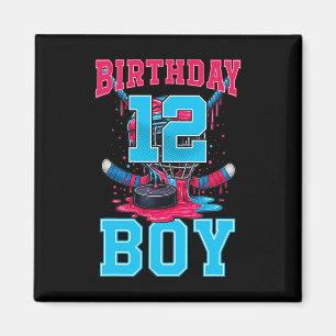 Aimant Hockey 12 Ans Crème Glacée Goutte 12e Anniversaire