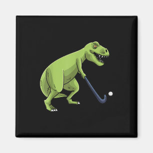 Aimant Hockey sur gazon Dinosaure T-rex Joueur Hommes Fem