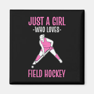 Aimant Hockey sur gazon Juste une fille qui aime le hocke
