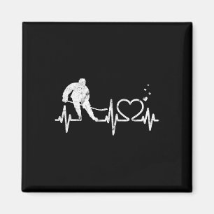 Aimant Hockey sur glace Cœur Saint-Valentin Battement de