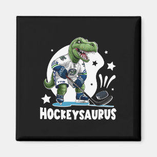 Aimant Hockeysaurus Drôle Dinosaure Hockey Enfants Hockey