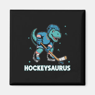 Aimant Hockeysaurus Drôle Dinosaure Trex Hockey Enfants H