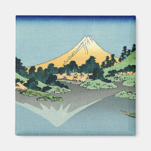 Aimant Hokusai le mont Fuji se reflète dans le lac Kawagu