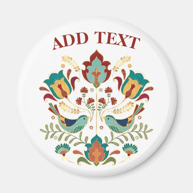 Aimant Hollandais Hex Welcome Birds (Devant)