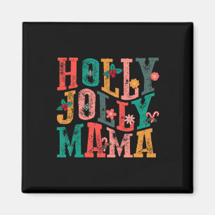 Aimant Holly-jolly maman Matching Joyeux Noël Holi