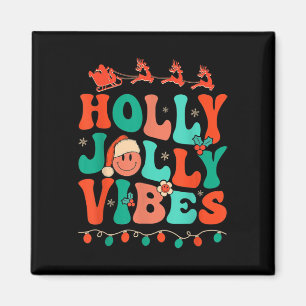 Aimant Holly Retro Super Noël Jolly Vibes Père Noël Hip