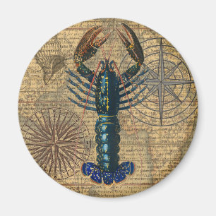 Aimant Homard Coquillages Fruits de mer Maine Classique O