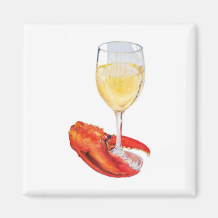 Aimant Homard et vin