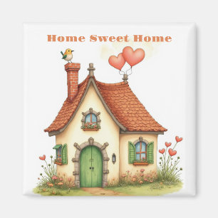 Aimant Home Sweet Home - cadeau de pendaison de crémaillè