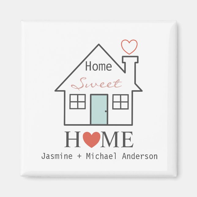 Aimant Home Sweet Home personnalisée (Devant)