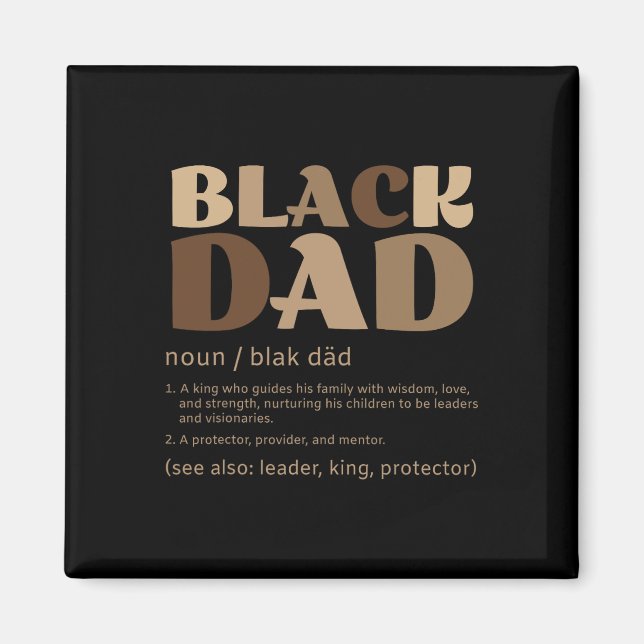 Aimant Homme Black Papa Melanin Définition Africain Améri (Devant)