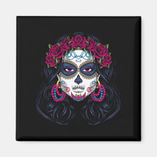 Aimant Homme Crâne de Sucre Dame - La Calavera Catrina Sa