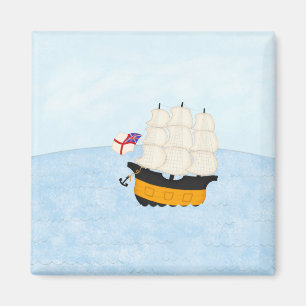 Aimant Homme de guerre en mer Aventure nautique