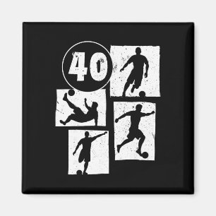 Aimant Homme Femme 40 ans Footballeur Footballeuse 40 Ans