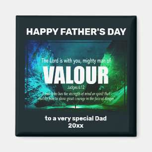 Aimant HOMME PUISSANT DE VALOR Happy Fête des pères