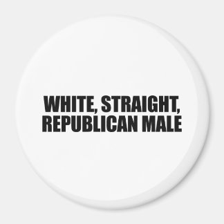 Aimant Homme républicain droit blanc