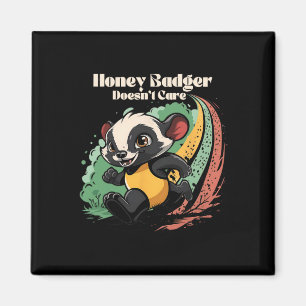 Aimant Honey Badger ne se soucie pas mignon animal Amusan