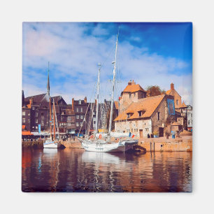Aimant HONFLEUR - amarrage - jetée ancienne - panorama