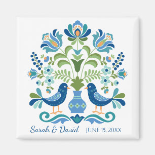 Aimant Hongrois Design Blue Birds