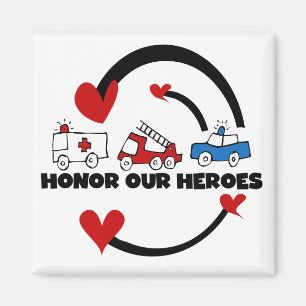 Aimant Honorer nos héros Tshirts et cadeaux