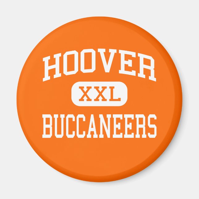 Aimant Hoover - Buccaneers - Lycée - Hoover Alabama (Devant)