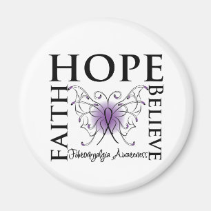 Aimant Hope Believe Faith - Fibromyalgia