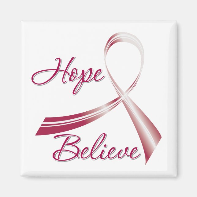 Aimant Hope Believe Head and Neck Cancer (Devant)