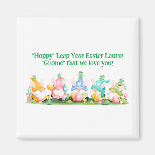 Aimant "Hoppy" Leap Année Gnomes de Pâques Bunnies Grenou