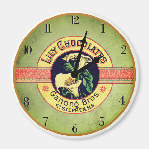 Aimant Horaire de publicité chocolat Art nouveau