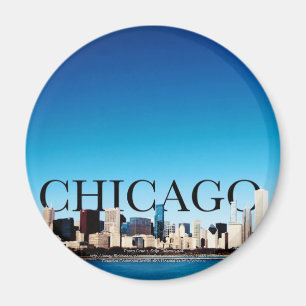 Aimant Horizon de Chicago avec CHICAGO dans le ciel