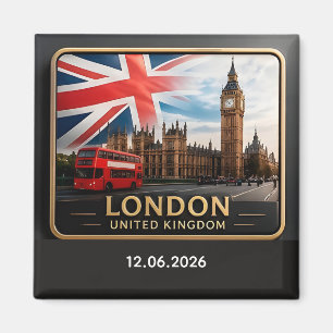 Aimant 🧲 Horizon de Londres Souvenir de vacances Anglete