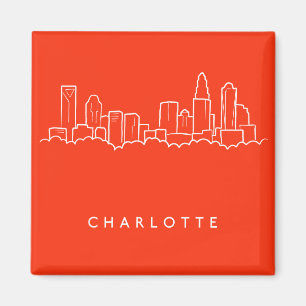 Aimant Horizon de ville de Charlotte, la Caroline du Nord