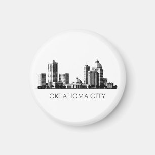 Aimant Horizon stylisé de la ville d'Oklahoma moderne