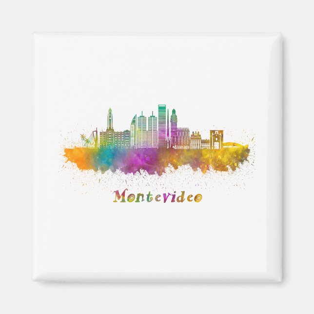Aimant horizonte montevideo acuarela (Devant)