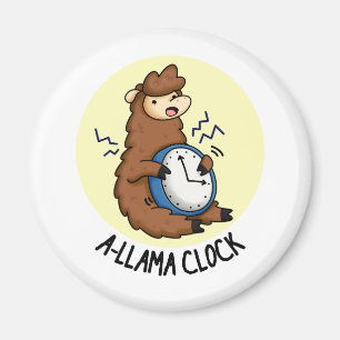 Aimant Horloge A-llama Funny Llama Pun