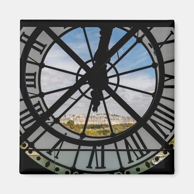 Aimant Horloge géante en verre au Musée d'Orsay - Paris (Devant)