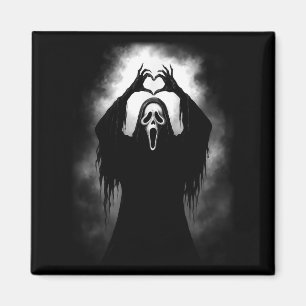Aimant Horreur Visage Horreur Déplaisant Coeur fantôme Ma
