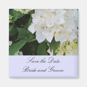 Aimant Hortensias blancs